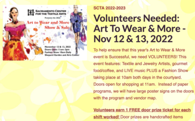 Volunteers needed for Art to Wear